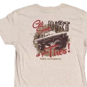 Men’s Farm Boy Brand Tan "Get Some Dirt" Short Sleeve Truck Tee XL